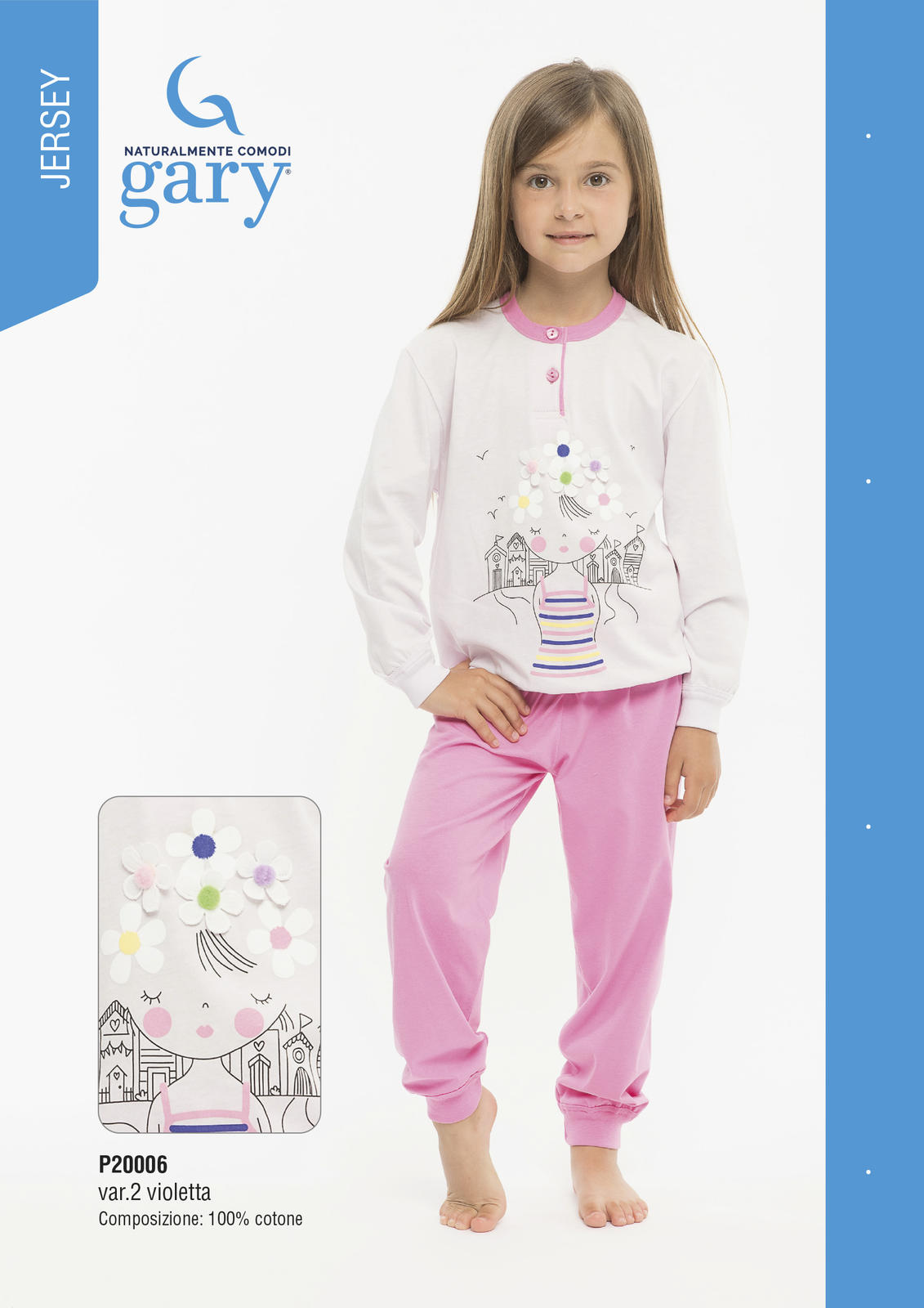 PIGIAMA BAMBINA M/L P20006 Tellini S.r.l. Ingrosso Abbigliamento